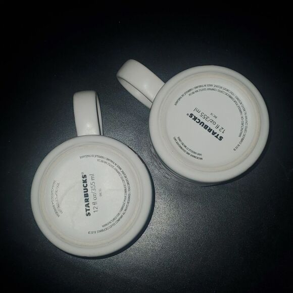 Starbucks Mugs dining 2# 12 ounce mug green red coffee branch cherries holiday - Picture 7 of 8